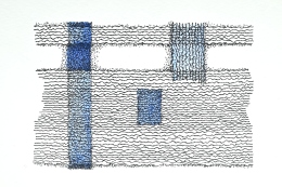 Asemic Postcard with Blue