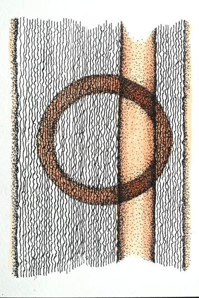 Postcard Red Oxide Circle